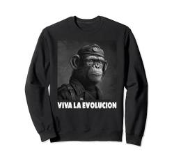 Viva La Evolucion, Revolution, Affe, Nerd Sweatshirt von lustige Evolution, Wissenschaft und Revolution