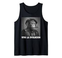 Viva La Evolucion, Revolution, Affe, Nerd Tank Top von lustige Evolution, Wissenschaft und Revolution