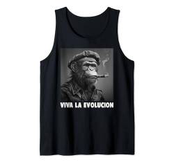 Viva La Evolucion, Revolution, Affe, Nerd Tank Top von lustige Evolution, Wissenschaft und Revolution