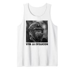 Viva La Evolucion, Revolution, Affe, Nerd Tank Top von lustige Evolution, Wissenschaft und Revolution