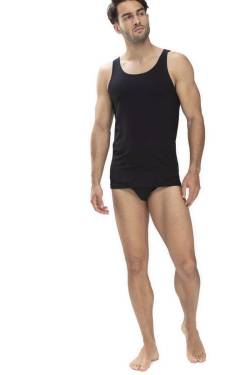 Mey Dry Cotton Regular Fit Unterhemd schwarz, Einfarbig von mey