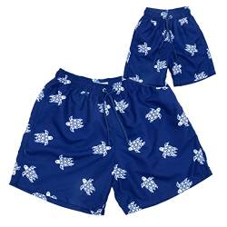 miniloo Badeshorts Partnerlook Papa und Sohn 86-98 Schildkröte blau - Hochwertiges Set Badehose Vater Sohn 1-2 Jahre - Badeshorts für Vater und Sohn von miniloo