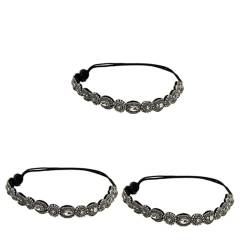 minkissy 3st Frauen Haarband Retro-stirnband Diamant-kopfstück Blaues Stirnband Perlenstirnbänder Haarschmuck Für Frauen Blaues Kunsthaar Diamant-stirnband Tiara Damen Nachtclub Zubehör von minkissy