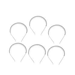 minkissy 6st Haarband Für Männer Spiralförmiger Haargummi Männer Stirnband Unisex-stirnband Lockiges Künstliches Häkelhaar Metallzähne Kamm Haarreifen Haarband Haarschleife Kopfbedeckung von minkissy