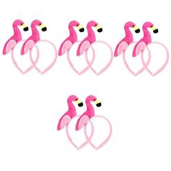 minkissy 8 Stk Flamingo-stirnband Flamingo-kopfbedeckung Flamingo-party Kleine Weihnachtsmützen Zum Basteln Flamingokostüm Für Damen Sommerparty Stirnband Hawaii Stoff Der Sommer Fräulein von minkissy