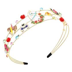 mokkia Kentucky Derby-Stirnband für Damen, Pferdehaar-Accessoires, Emaille, Hufeisen-Stirnband, Strass-Stirnband, Reitanzug, Outfits, Urlaubsgeschenke (Derby D) von mokkia