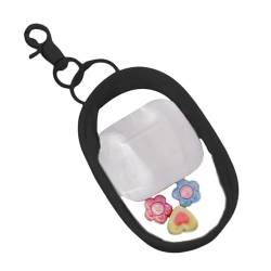 moonyan Transparente Geldbörse, transparente Geldbörse - Durchsichtige Geldbörse mit Schlüsselanhänger und Kopfhörertasche - Kleine Geldbörse aus transparentem, dickem PVC für Weihnachten, Kindertag, von moonyan