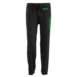 multifanshop Jogginghose - Bremen - Bund & Seite - Druck grün - Trainingshose Größe XL schwarz von multifanshop