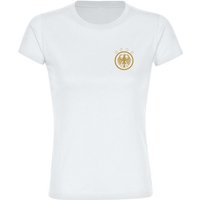 multifanshop T-Shirt Damen Germany - Adler Retro Gold - Frauen von multifanshop