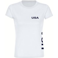 multifanshop T-Shirt Damen USA - Brust & Seite - Frauen von multifanshop