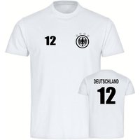 multifanshop T-Shirt Herren Deutschland - Adler Retro Trikot 12 - Männer von multifanshop