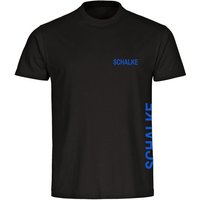 multifanshop T-Shirt Herren Schalke - Brust & Seite - Männer von multifanshop