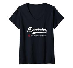 Damen Bornholm by muschelschubser Klamotten T-Shirt mit V-Ausschnitt von muschelschubser Klamotten