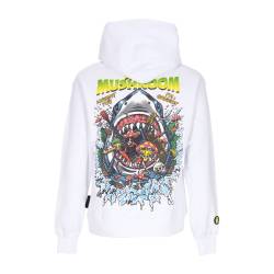 Leichtes Kapuzen-Sweatshirt fur Herren, Shark Hoodie, WeiB von mushroom