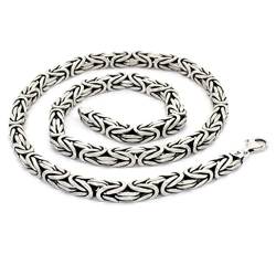 mysilverworld 925 Sterling Silber Herren König Byzantinische Kastenkette Halskette, 55cm, Metall, nicht bekannt von mysilverworld