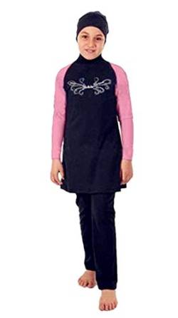 Muslimische Bademode Kinder Top-Qualität Modest Badeanzug für islamische Junge Mädchen (Kinder 3XL (Ref. Alter 11-12), 161pink) von nadamuSun