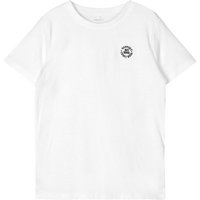 Name It T-Shirt Jungen Kurzarm Shirt aus Bio-Baumwolle mit Logo Bright White 146-152 von name it