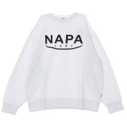 B-arosa Crew Sweat HellweiBes Herren-Sweatshirt mit Rundhalsausschnitt von napa-silver