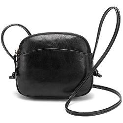 natyrlpog Umhängetasche für Damen, klein, niedliche Leder-Mini-Schulterbörsen, modische Kuriertasche, Handytasche, Schwarz von natyrlpog