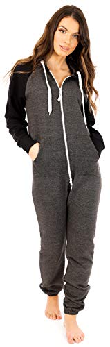 newfacelook Damen Jumpsuit Onesie Schlafoveralls Einteiler Schlafanzug Pyjamas Frauen Overall von newfacelook