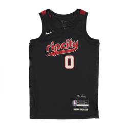 Herren-Basketball-Tanktop NBA City Edition 2023/24 Swingman-Trikot Nr. 0 Damian Lillard Porbla Schwarz von nike-nba