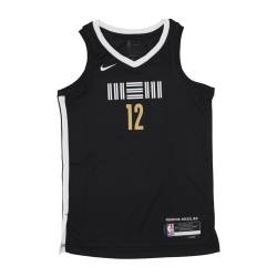 Herren-Basketball-Tanktop NBA City Edition 2023/24 Swingman-Trikot Nr. 12 Ja Morant Memgri Schwarz von nike-nba