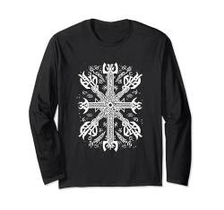 Wikinger christliches Kreuz Walhalla Germanen Mythologie Langarmshirt von nordische Kultur und Nordmänner Designs