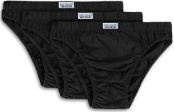 normani 3er Pack klassisch geschnittene Herren Slips Mens aus 100% Baumwolle - Underwear - Unterwäsche - Unterhosen für Männer Farbe Schwarz Größe L von normani