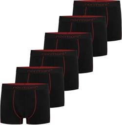 normani 6 oder 12 x Herren Soft Boxershorts - sehr angenehmes Tragegefühl - Männer Unterhosen aus Baumwolle in Größe S - 4XL Farbe 6 x Rot Größe 3XL von normani