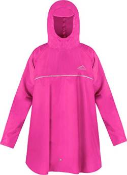 normani Kinder Regenponcho Regenjacke mit Ärmeln und Kapuze - 12.000 mm Wassersäule und 3M™ Scotchlite™ Reflektor - Regencape für Junge und Mädchen Farbe Rosa von normani