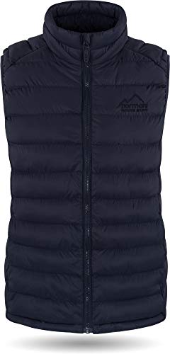 normani Wattierte Steppweste für Damen Winterweste Bodywarmer Sportweste mit Stehkragen und Seitentaschen - WINDDICHTE Outdoor-Weste Ärmellose Übergangsweste Farbe Schwarz Größe L von normani