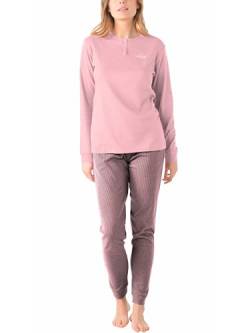 o-day Liabel Damen-Winter-Pyjama aus 100% Baumwolle – Warmer und weicher Komfort von o-day