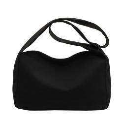 ohodhmnu Damen Tragetasche, Stilvolle Nylontasche für Frauen Mädchen Große Kapazität Schultertasche Modische Tasche für Studenten &, Schwarz , 15.6 inches von ohodhmnu