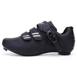 omcam Herren Damen Fahrradschuhe Outdoor Mountainbike Schuhe Kompatibel Mit SPD & Look Delta Damen Spin Rennradschuhe,Schwarz,40 EU von omcam