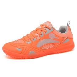 omcam Herren Pickleball Schuhe Mesh Atmungsaktive Badminton Squash Trainer Bequeme Casual Unisex Walking Fitness Schuhe,Orange,36 EU von omcam