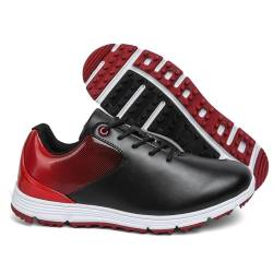 omcam Spikless Golfschuhe rutschfeste Wasserabweisende Wanderschuhe Leichte Professionelle Outdoor-Golfbekleidung Für Männer,Schwarz,46 EU von omcam