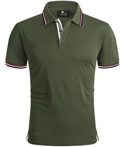 onedog Poloshirt Herren Kurzarm Polohemd Atmungsaktiv Schnelltrocknend T-Shirts Für Herren Polo Shirt Slim Fit Herren Sommer Golf Tennis Sports Casual Regular Fit Poloshirt von onedog