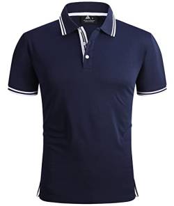 onedog Poloshirt Herren Kurzarm Polohemd Atmungsaktiv Schnelltrocknend T-Shirts Für Herren Polo Shirt Slim Fit Herren Sommer Golf Tennis Sports Casual Regular Fit Poloshirt von onedog