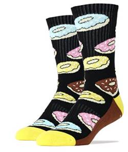 Oooh Yeah Socken Herren gekämmte Baumwolle athletisch lustig (DONUT MAGIC black), Größe 42-47, Donut Magic von ooohyeah