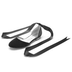 ottspu Bequeme Flanell Runde Zehe Flats Für Frauen Hochzeit Flats Für Braut Schuhe Abend Party Gast Schuhe Für Frauen Dressy Low Heel,Schwarz,39 EU von ottspu