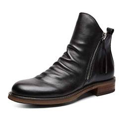 ottspu Schwarz,44.5 EU, Männer Stiefel Komfortable Chelsea Stiefel Stiefelettenstiefel Stilvolle klassische Schuhe für Erwachsene von ottspu