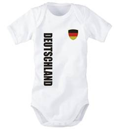 outlaw-rats Deutschland Kinder Baby Body T-Shirt im Trikot Look für Fussball Handball WM EM Geburtstage No. 10 (6-12 Monate) von outlaw-rats