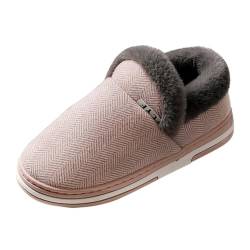 oxsdMKQ Damen Hausschuhe Größe 8 Flauschige Hausschuhe Frauen Memory Foam Komfort Hausschuhe Winter Haus Schuhe mit elastischen Gores Campingschuhe Plüsch Geschlossene Zehen Hausschuhe rutschfest von oxsdMKQ