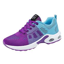 oxsdMKQ Turnschuhe für Damen, mit Luftkissen, klobige Plattform, Keilabsatz, Turnschuhe, Walking, Fitness, Laufschuhe, Schnürschuhe, bequem, atmungsaktiv, Sport-Tennisschuhe, Slip-On-Sneaker für von oxsdMKQ