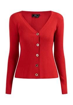 paino Women's Strickjacke, Rot, XL/XXL von paino