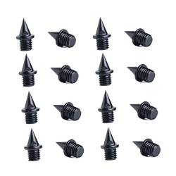 perfk 16 Stück Track Shoe Spikes Track Spikes 7 mm Robuste professionelle Ersatzspikes für Trackschuhe zum Klettern Wandern Trekking, Schwarz von perfk