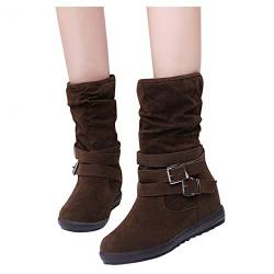 halbstiefel Damen elegant, halbstiefel Damen Leder, Damen Stiefeletten Ankle Boots Wildleder Stiefel mit Fransen , Frauen Winterstiefel Bequem Elegant Westernstiefel Herbst Winter Damenschuhe von pitashe_Bekleidung