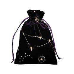 plsyyuw Tarot-Tasche, Tarot-Tasche, Aufbewahrungsbeutel mit Kordelzug für Tarot-Enthusiasten, Schmuckbeutel Tarot Kartentaschen Deckhalter Aufbewahrungstasche für Runen, Würfelaufbewahrung von plsyyuw