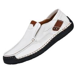 qinhanjia Sportschuhe Herren Herren Turnschuhe Männer Elegante Turnschuhe Men Jogging Hiking Schuhe Herren Elegante Hallenschuhe Herren Sneaker Weiß Leder von qinhanjia