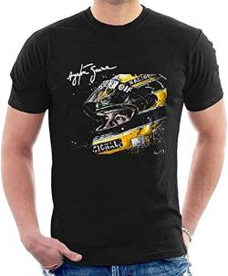 Ayrton Senna Tribute T-Shirt Helmet Tee Men's Tees Black T-Shirts & Hemden(Small) von recognize